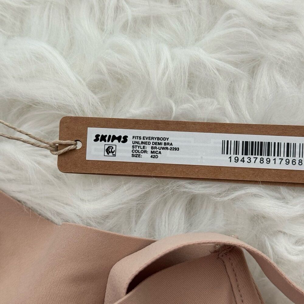Skims Fits Everybody Unlined Demi Bra Mica Size 42D - Picture 9 of 9